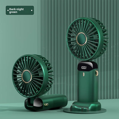 USB Portable Handheld Fan ? Foldable Mini Neck Fan with Digital Display & Aroma Function